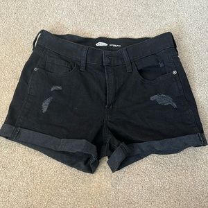 Black Jean Shorts